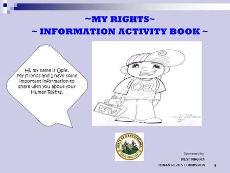 ~MY RIGHTS~ ~ INFORMATION ACTIVITY BOOK ~