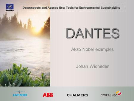 DANTES Akzo Nobel examples Johan Widheden