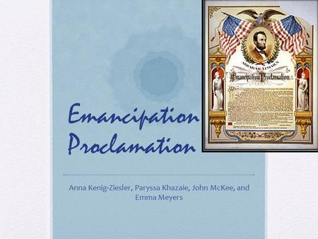 Emancipation Proclamation