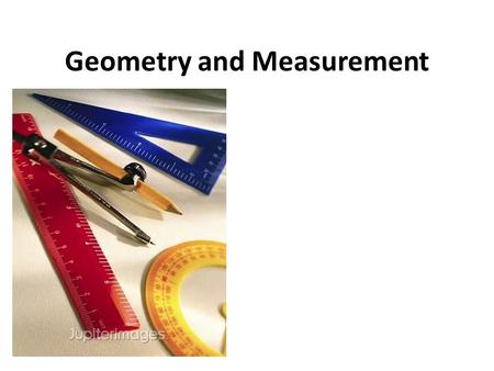 Geometry and Measurement