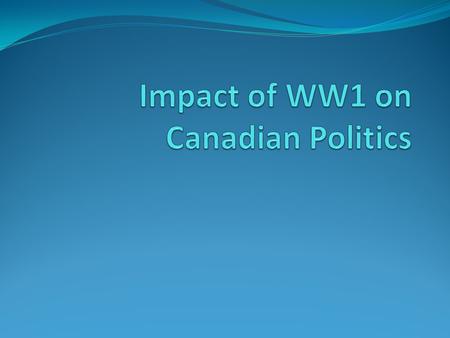 Dividing Issues Canada entered the war displaying political unity but underneath their were signs of disquiet. Many issues divided the French and English.