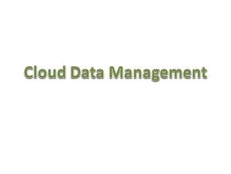 Inexpensive Scalable Information Access Many Internet applications need to access data for millions of concurrent users Relational DBMS technology cannot.