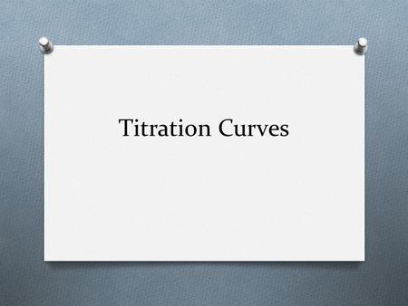 Titration Curves. pH mL of Base added 7 O Strong acid with strong Base O Equivalence at pH 7.