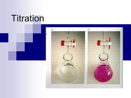 Titration. What is It? Acid and base combined together Graph of pH as a function of volume of titrant is called a titration curve.