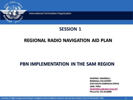 PBN IMPLEMENTATION IN THE SAM REGION