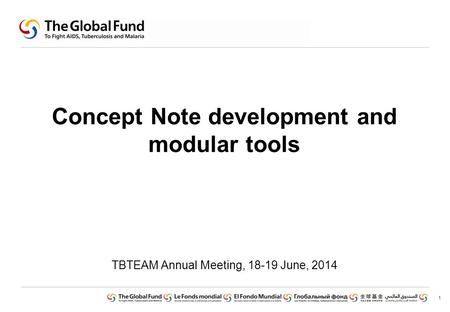 Concept Note development and modular tools