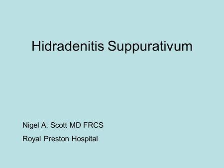 Hidradenitis Suppurativum