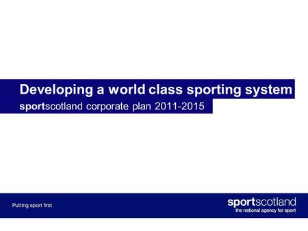 Developing a world class sporting system