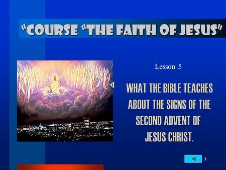 “COURSE “THE FAITH OF JESUS”