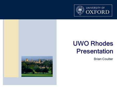 UWO Rhodes Presentation