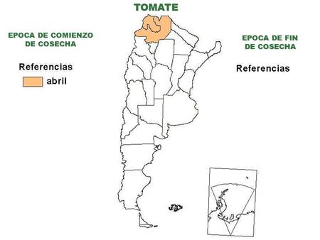 EPOCA DE COMIENZO DE COSECHA TOMATE EPOCA DE FIN DE COSECHA.