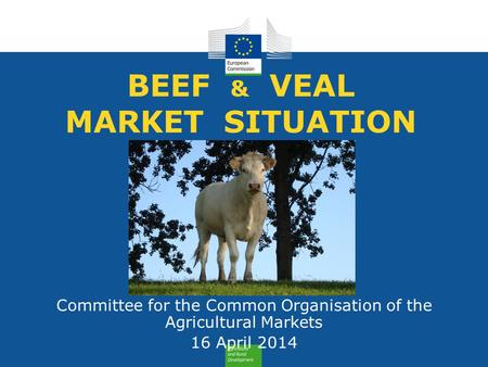 BEEF & VEAL MARKET SITUATION Committee for the Common Organisation of the Agricultural Markets 16 April 2014.