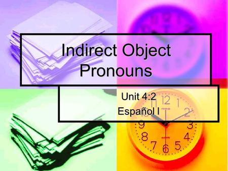 Indirect Object Pronouns