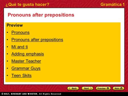 Pronouns after prepositions