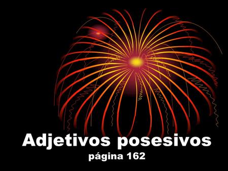 Adjetivos posesivos página 162