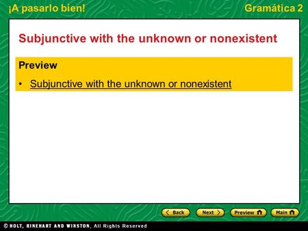 Subjunctive with the unknown or nonexistent