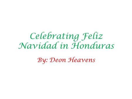 Celebrating Feliz Navidad in Honduras