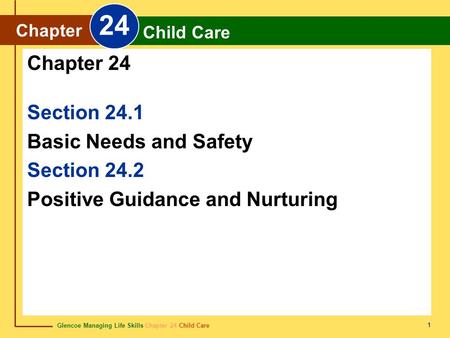 24 Chapter 24 Section 24.1 Basic Needs and Safety Section 24.2