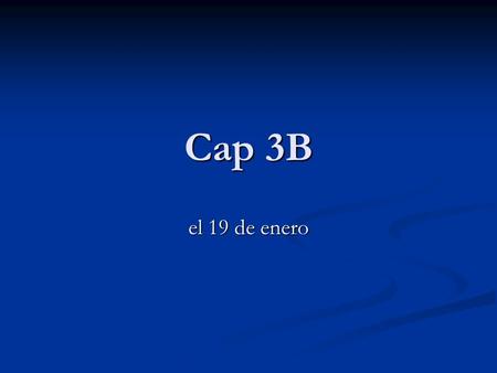 Cap 3B el 19 de enero. ser = to be soy eres es somos sois son I am you are he, she is/you are we are they/ yall are Yo _________ muy estudioso. Maria.