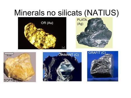 Minerals no silicats (NATIUS)