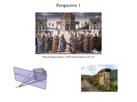 Perspective 1 Pietro Perugino,infresco of the Sistine Chapel (1481–82)