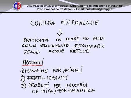 Università degli Studi di Perugia - Dipartimento di Ingegneria Industriale Prof. Francesco Castellani -