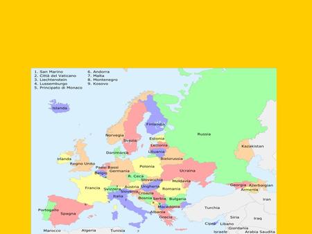 EUROPE area: 10.400.000 km² population:705 796 000 millions density: 68.