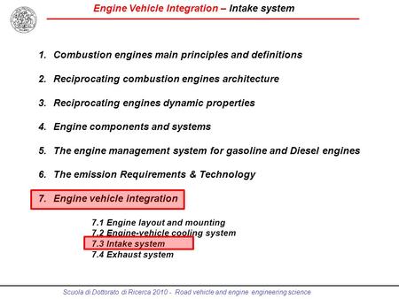 Combustion engines main principles and definitions