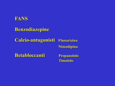 Calcio-antagonisti Flunarizina