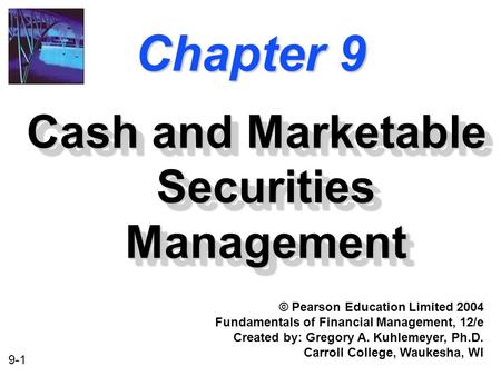 Cash and Marketable Securities Management