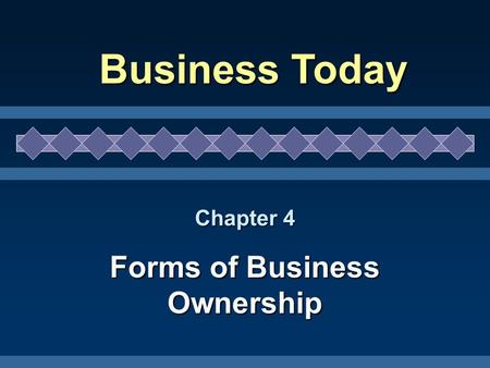 Forms of Business Ownership