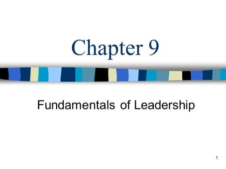 Fundamentals of Leadership