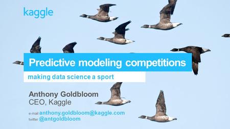 Predictive modeling competitions