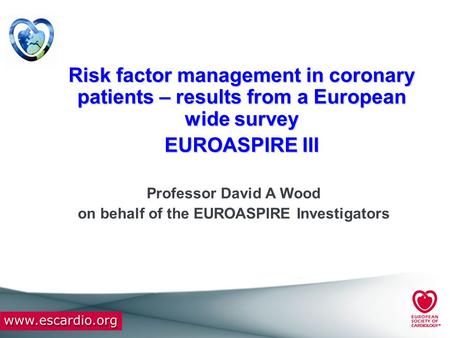 on behalf of the EUROASPIRE Investigators