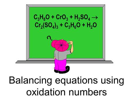 Balancing equations using oxidation numbers