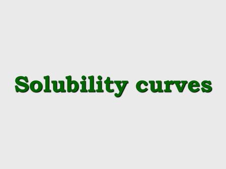 Solubility curves. Class data Write down the data & answer questions on bottom of the sheet MassTempMassTemp 3030 1035 1540 204587 255093 MassTempMassTemp.