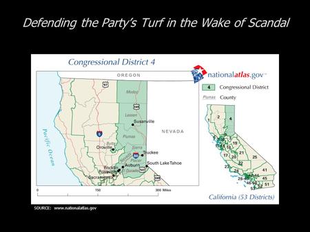 Defending the Partys Turf in the Wake of Scandal SOURCE: www.nationalatlas.gov.