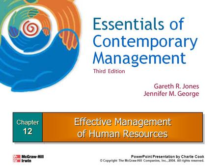 Effective Management of Human Resources