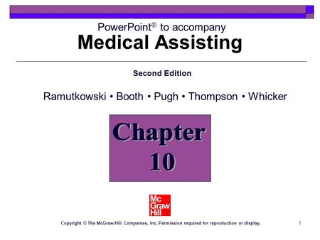 Medical Assisting Chapter 10