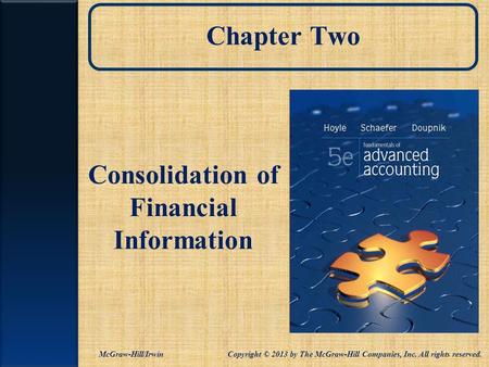 Consolidation of Financial Information