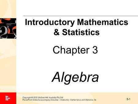 Introductory Mathematics & Statistics