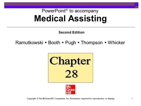 Medical Assisting Chapter 28