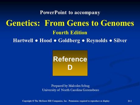 Genetics: From Genes to Genomes