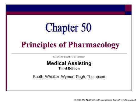 Principles of Pharmacology