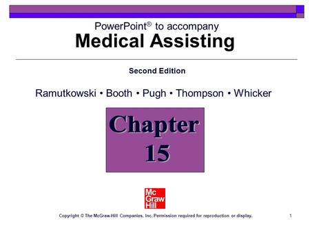 Medical Assisting Chapter 15