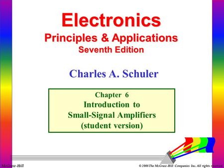 Principles & Applications Small-Signal Amplifiers