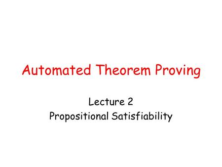 Automated Theorem Proving