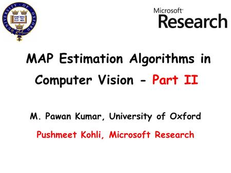 MAP Estimation Algorithms in