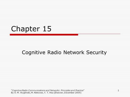 Cognitive Radio Network Security