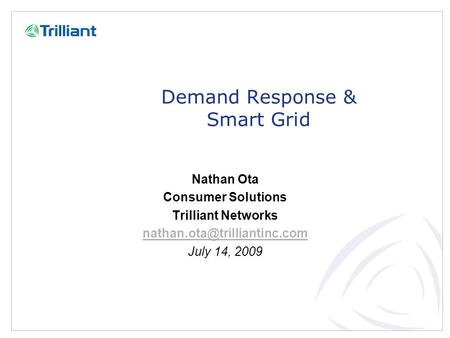 Demand Response & Smart Grid